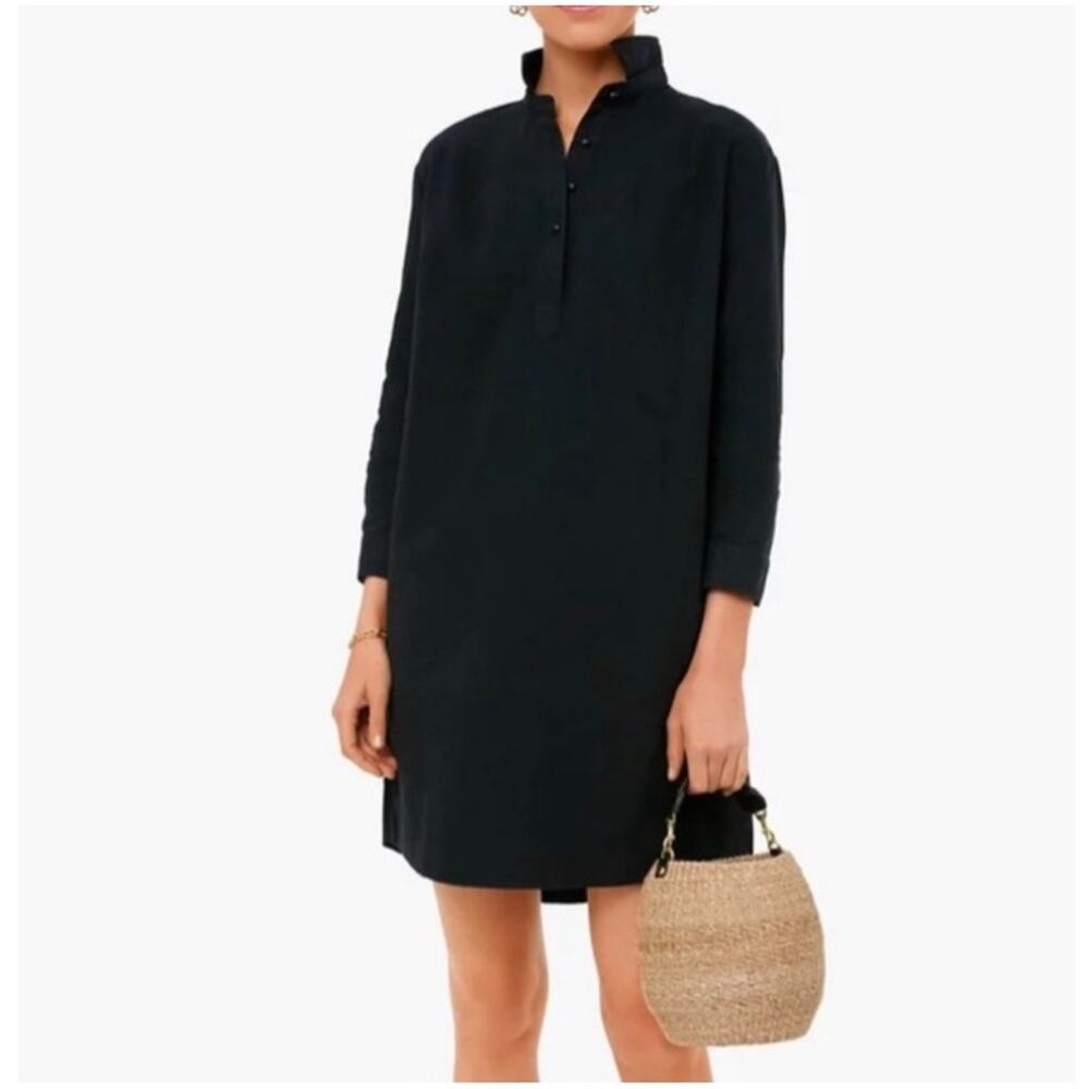 Pomander Place Tuckernuck Women’s Sz S Black Polly Dress Cotton Relaxed Sheath